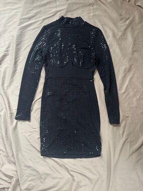 Fashion Nova | Dresses | Fashion Nova Heard About Me Rhinestone Mini Dress  Black | Poshmark